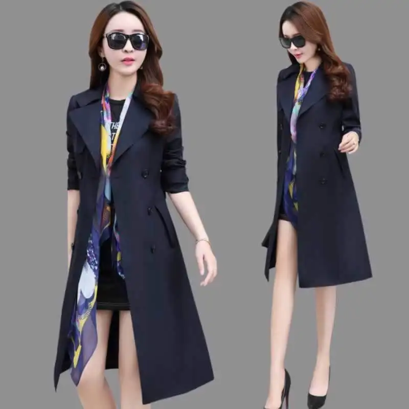 

Spring Autumn Trench Coat Single Breasted Trench Coat Woman Trench Coat Long Women Windbreakers Trench Coat For Women Plus Size