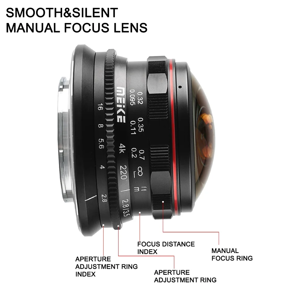 Meike 3 5 мм f2.8 производитель широкоугольный объектив рыбий глаз для Olympus Panasonic Lumix MFT