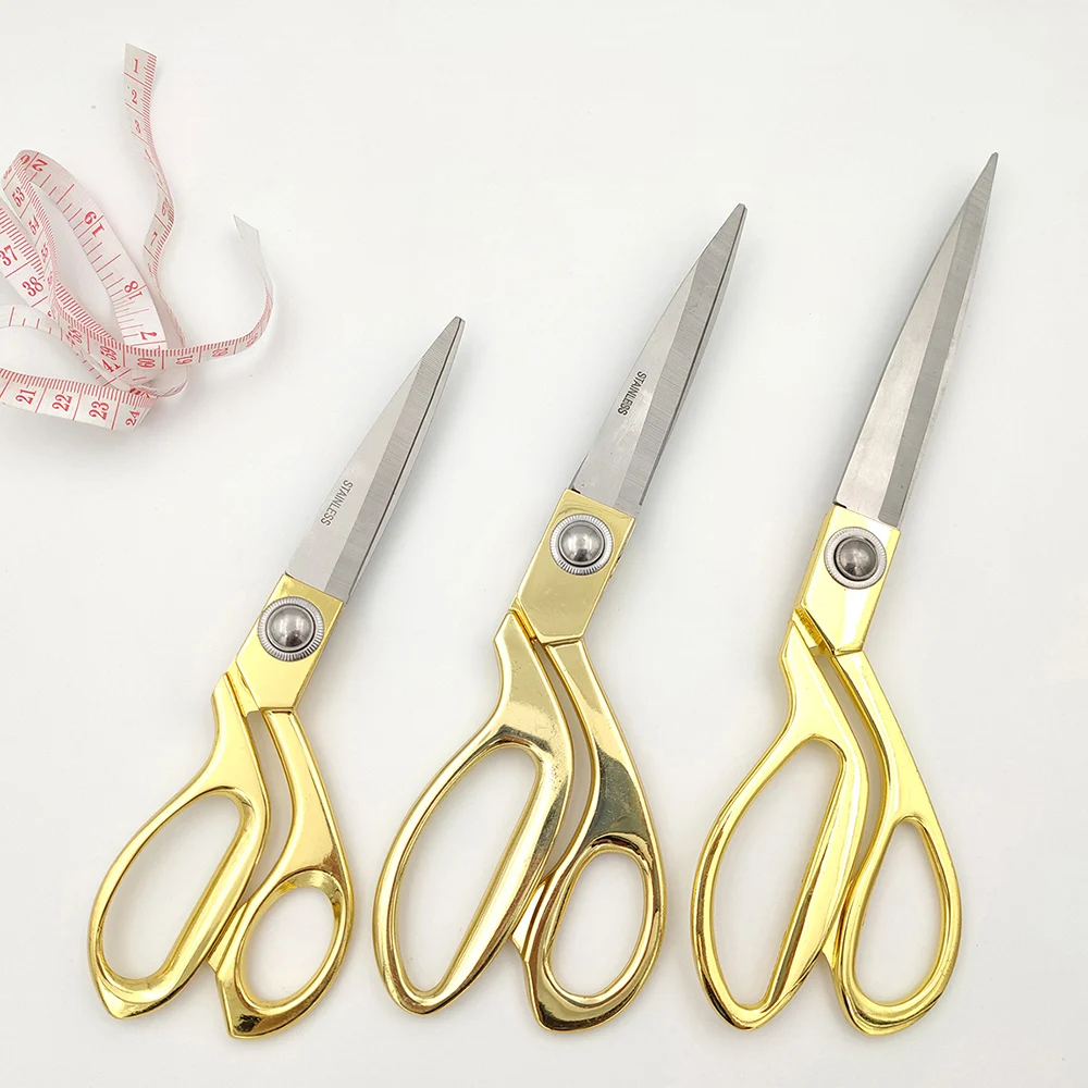 

10.5'' Gold Sewing Textile Leather Dressmaking Scissor Cut Craft Upholstery denim Fabric DIY Craft Sewing Tools
