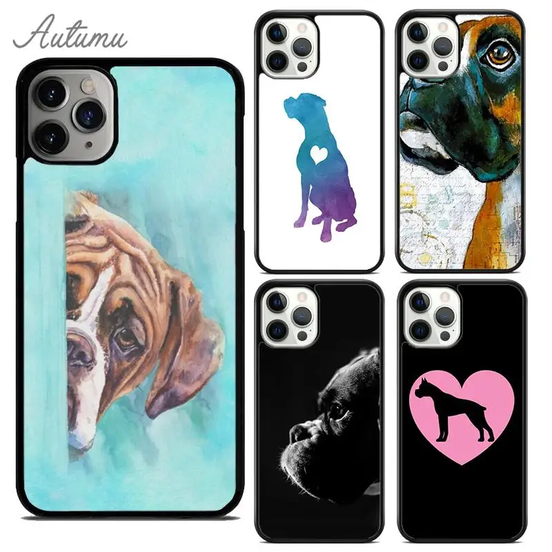Чехол для телефона Boxer Dog для iPhone 11 12 13 14 Pro Max mini X XR XS SE 2020 5 6S 7 8 Plus Samsung Galaxy S21 S22 Cover shell coque.