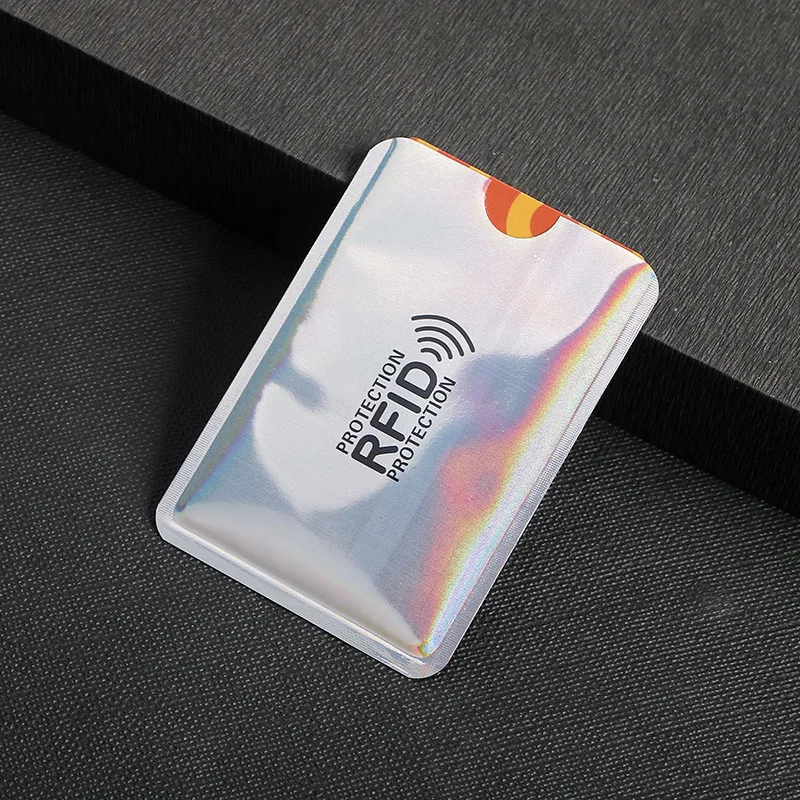 HJKL 6 шт. Rfid кошелек блокирующий замок держатель для банковских карт Id Чехол для банковских карт защита металлический кредитный NFC Держатель алюминий 6,3*9,1 см