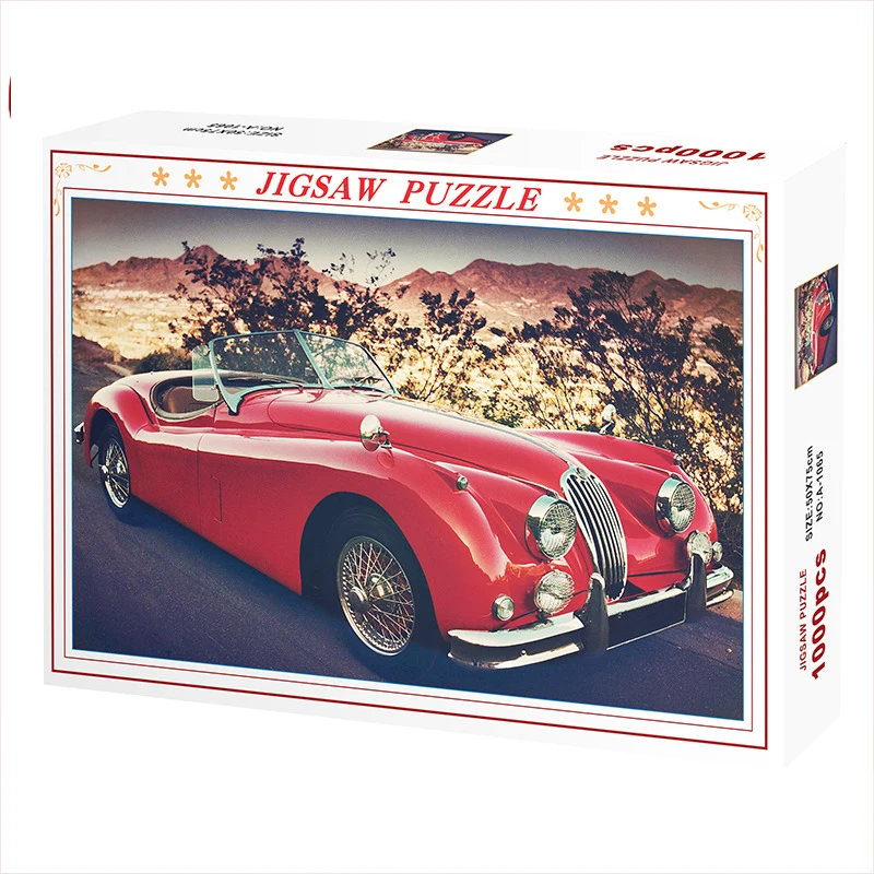 

1000 Pieces Jigsaw Puzzle Challenge Pop Fidget Toy Adults Brain Game ADHD Patience Pattern Paper Puzzle Party Christmas Gift