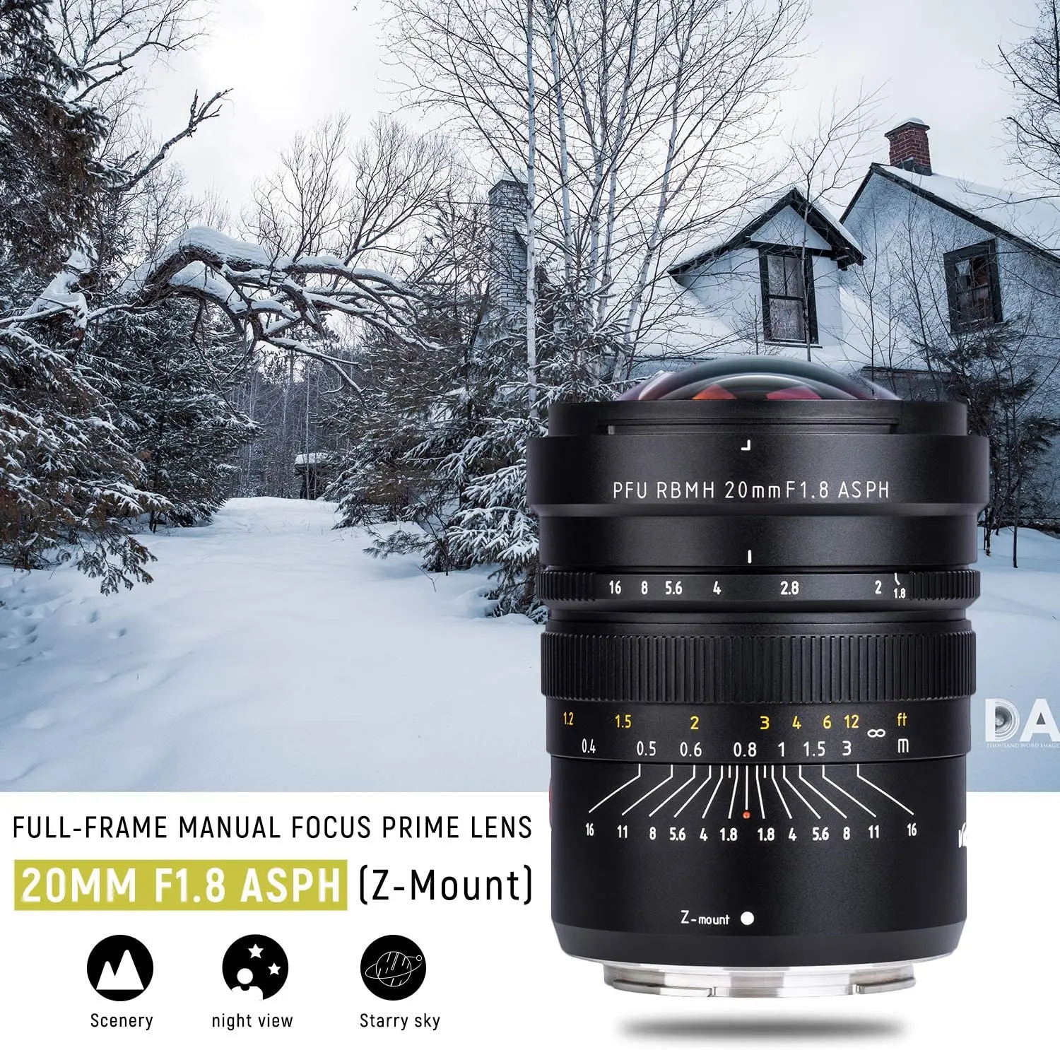 VILTROX 20 мм f1.8 E Z Полнокадровый широкоугольный объектив с фиксированным фокусным