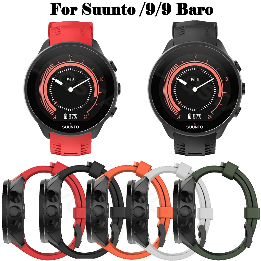 

Спортивный силиконовый сменный ремешок для часов Suunto 9 Baro, ремешок, браслет для смарт-часов Suunto 9, браслет