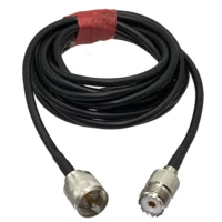 uhf pl259 male plug to uhf so239 female jack straight crimp rg58 cable jumper pigtail 4inch20m
