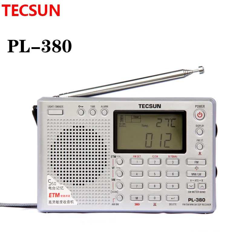 

Tecsun PL 380 DSP professional Radio FM/LW/SW/MW Digital Portable Full Band Stereo Good Sound Quality Receiver as Gift to Parent