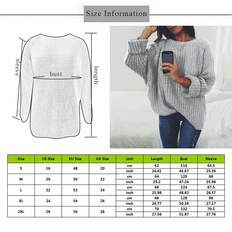 

Women Solid O Neck Knitted Pullovers 2018 Autumn Winter Fashion Female Sweaters Ladies Casual Loose Warm Knitwear