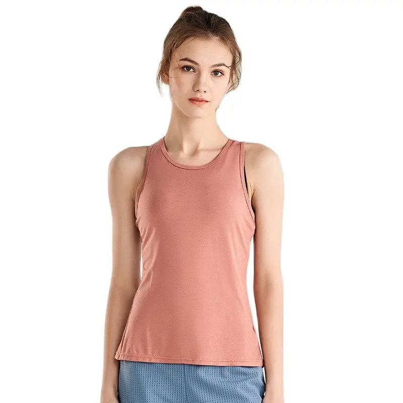 

Solid Loose Sleeveless Women Sports Running Vests T Shirts Tops Training Tshirts Gym Fitness Ladies Workout Sportswear