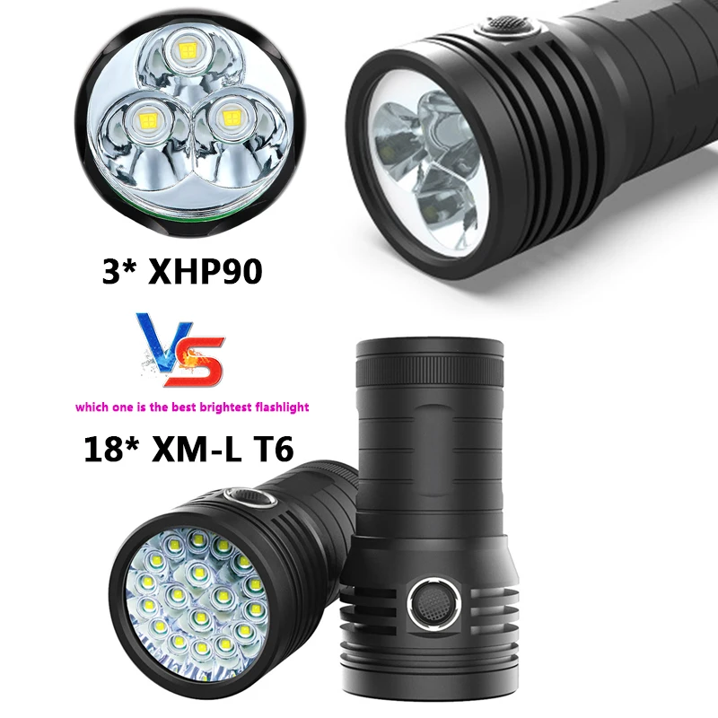 Precio XHP90.2-linterna Led De 1000000LM, 3 Modos, Recargable Vía USB, Batería 18650 Integrada, 3 Uds.