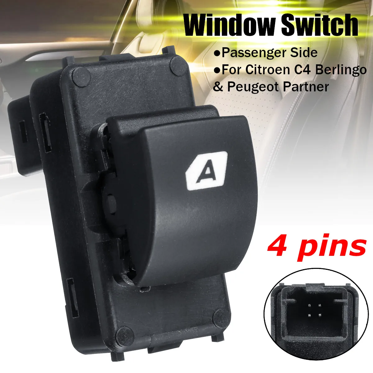 Новая Автомобильная кнопка переключения бокового окна для Citroen C4 Для Berlingo Peugeot