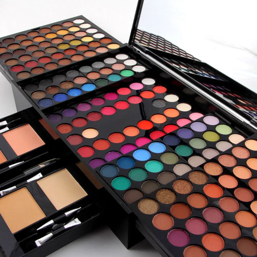 

180 Color Eyeshadow 2 Color Compact Powder 2 Color Blush 6 Color Makeup Powder Makeup Tray Set for Woman (004N)