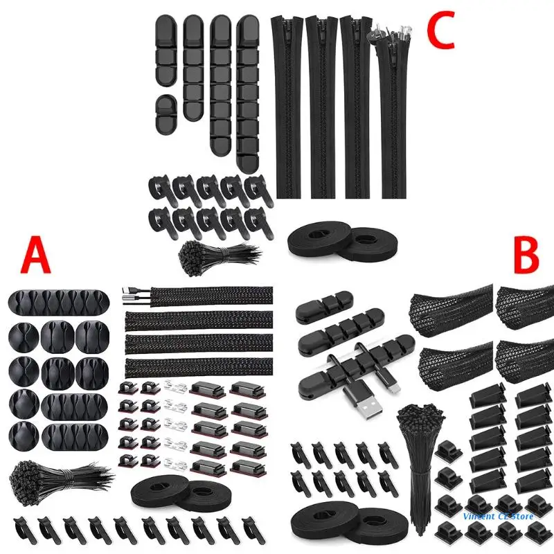 

Электрический шнур K92F, намотка настольного кабеля для передачи данных, Набор органайзеров, зажимы для проводов наушников