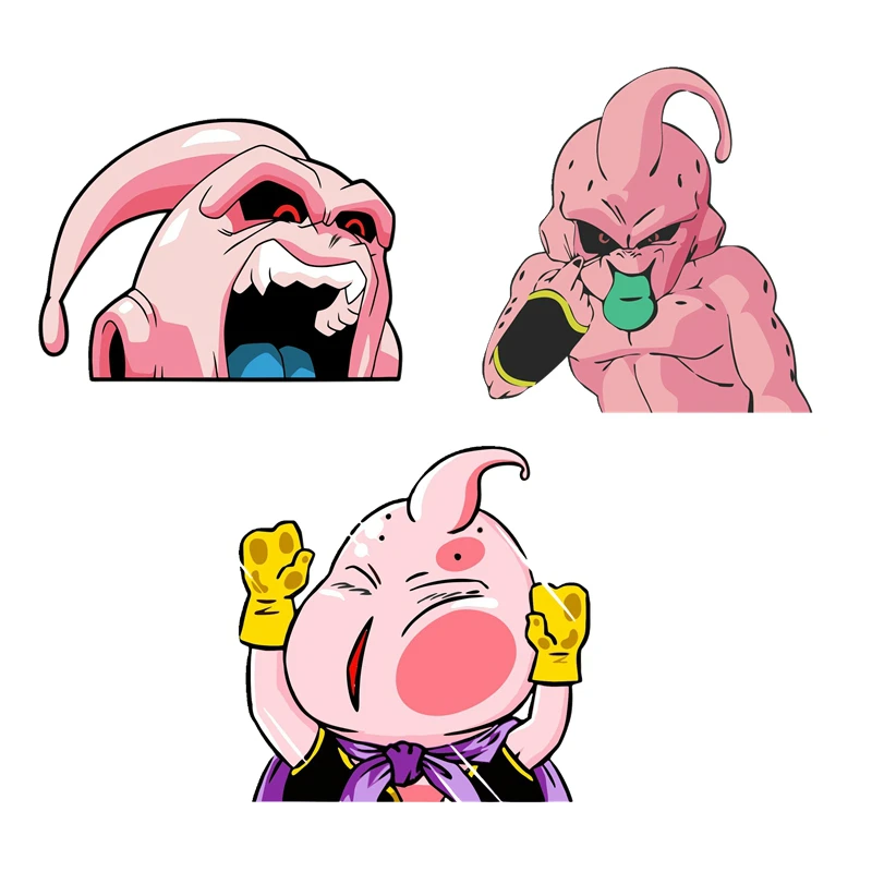 

3D MAJIN BUU Peeker Anime Funny Car Sticker DIY Waterproof Vinyl Material Car Assessoires Scratch-proof Anime Car Accessories
