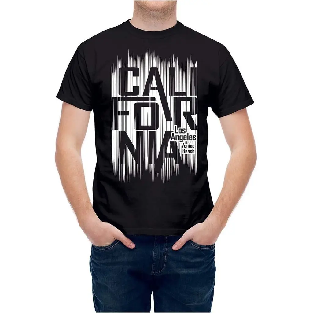 

T Shirt California Typo Tee Loose Cotton T-Shirts for Men Cool Tops Short Sleeves Cotton T-Shirt Fashion Simple Style