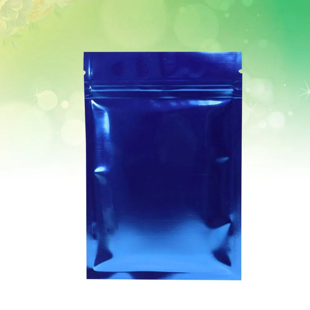 100 шт Упаковочные пакеты из алюминиевой фольги закрывающиеся на молнии