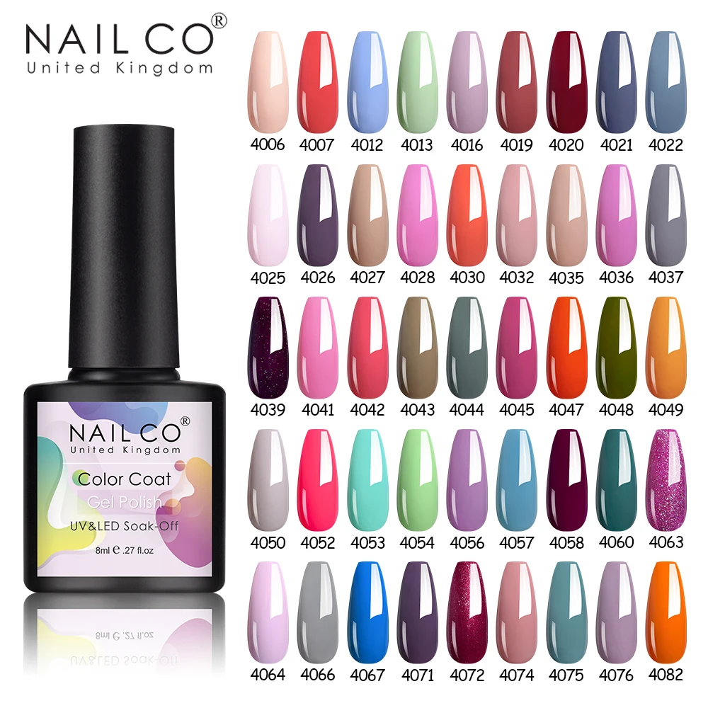 

NAILCO Gel Nail Polish 8ml 81 Color UV Gel Varnish Soak Off LED&UV Nails Manicure Nail Art Varnishes Gel Lacquer Coat DIY Design