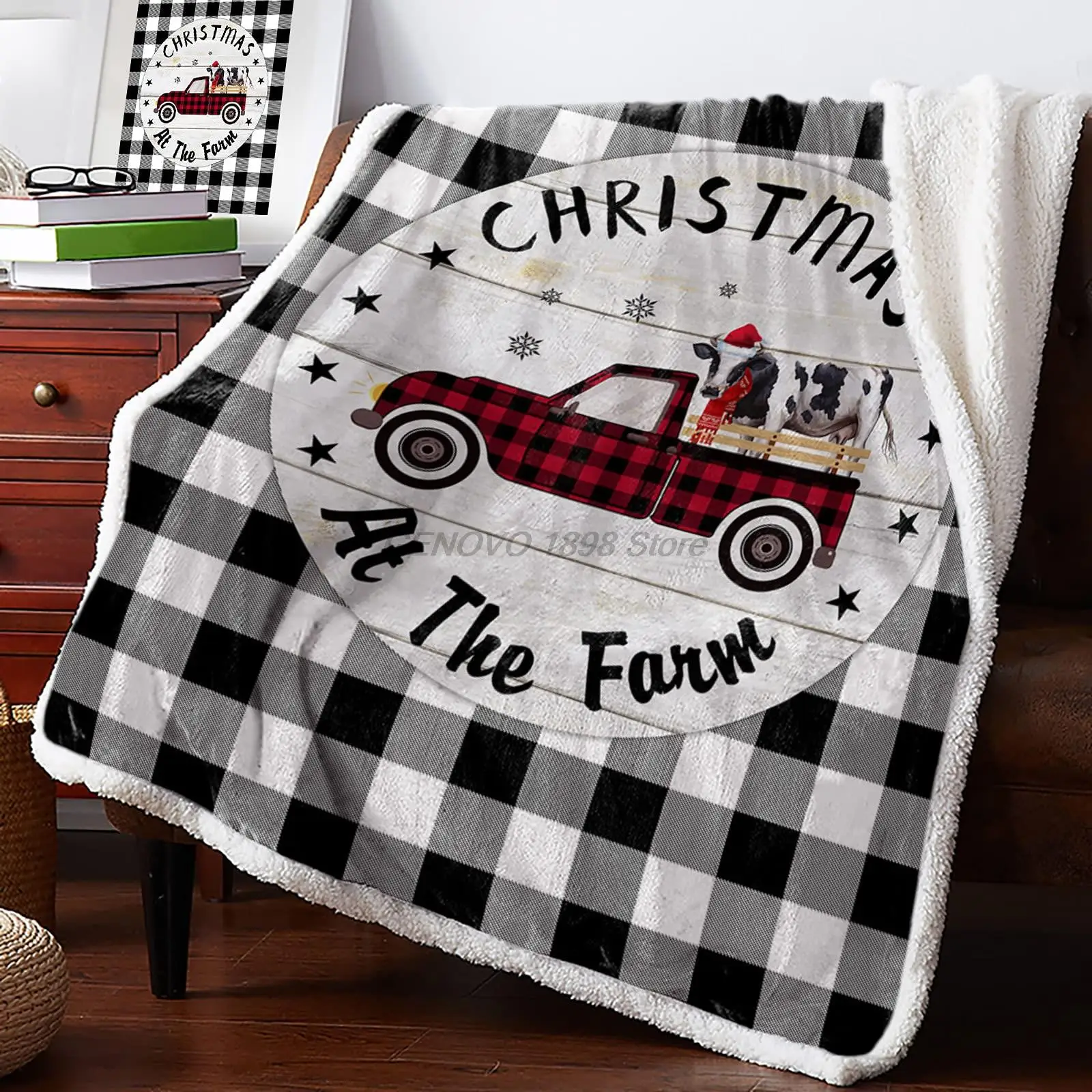 

Luxury Fleece Throw Blanket for Couch, Thick Fuzzy Fluffy Soft Cozy Bed Blanket, Reversible Sherpa Fleece Blanket for Sofa Chair