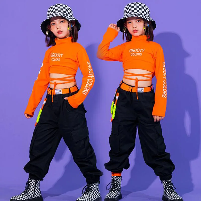 Детский карнавальный костюм для бальных танцев в стиле хип хоп укороченные топы