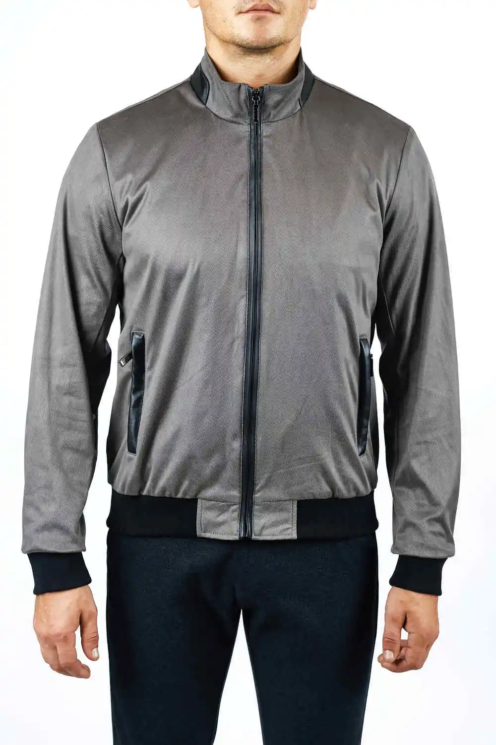 

Billionaire jacket men 2022 autumn New lunching comfort leisure pure color patchwork leather gentleman coat free shipping