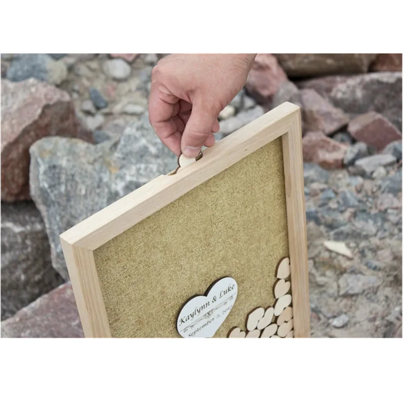 Персонализированная деревянная книга идея теневая коробка альтернатива висячая