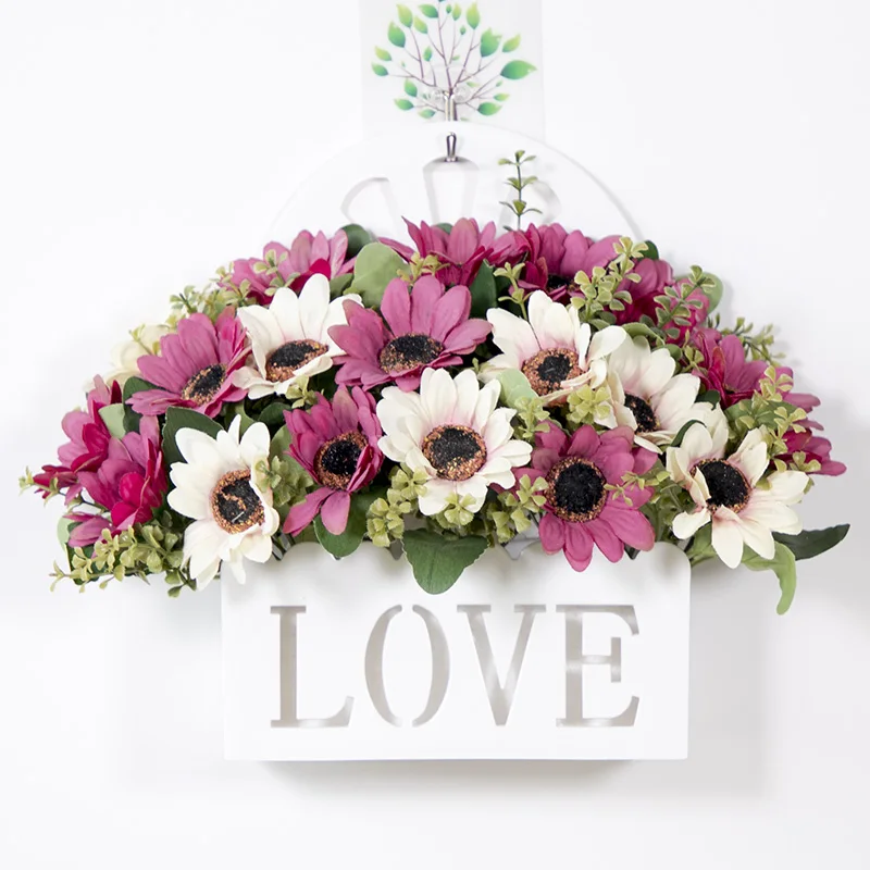 Скандинавский искусственный цветочный набор настенная подвесная ваза