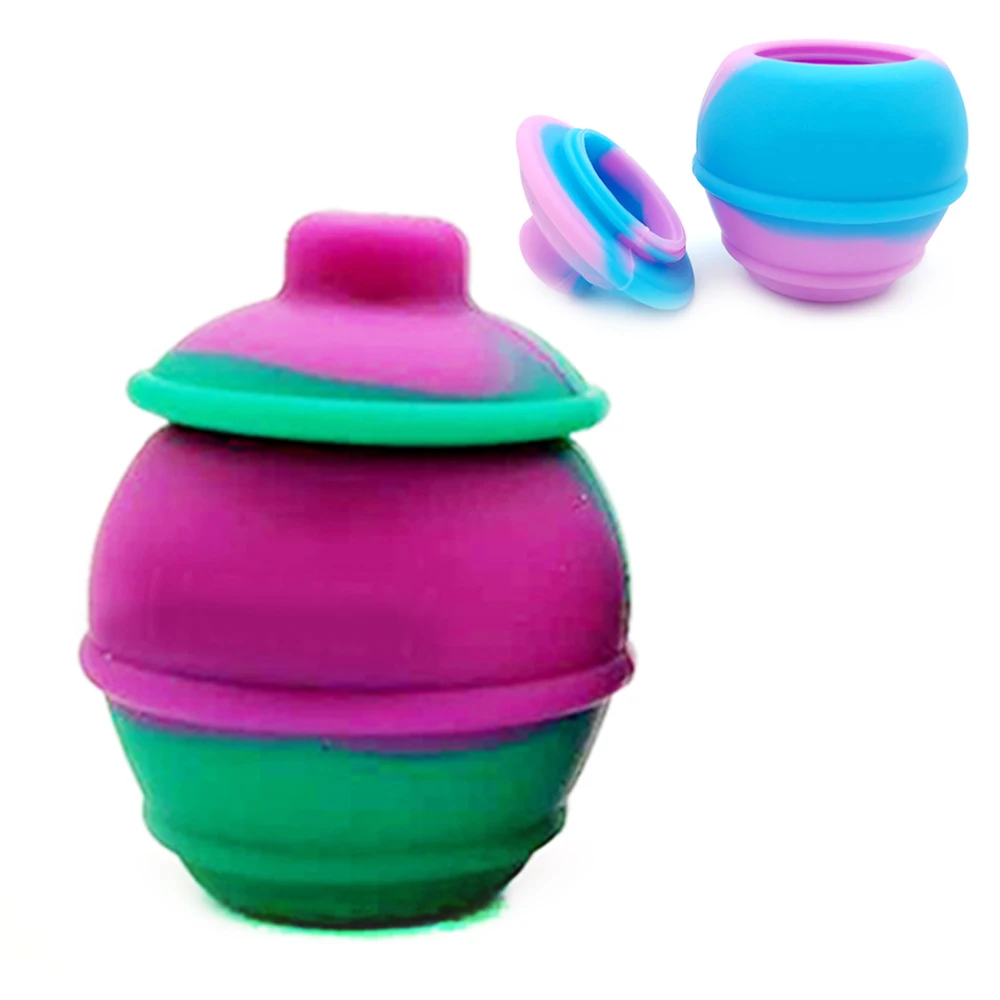

50Pcs Silicone Jar 28ml Oil Wax Dab Box Kitchen Container Hookah Case Tobacco Storage Shisha Chicha Cigarette Smoking