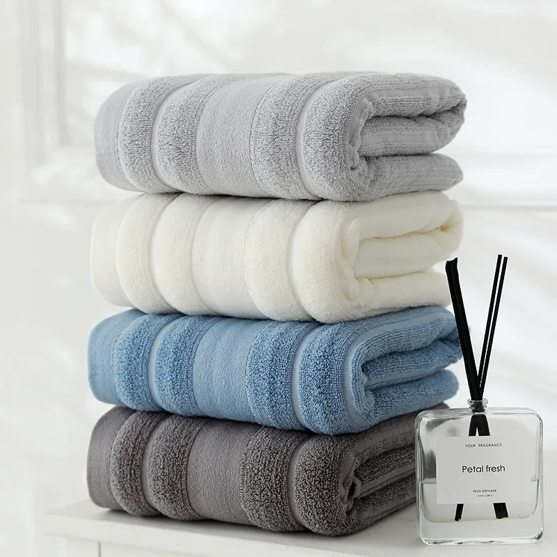 100 cotton bath towels set soft bath towels solid color hand towels washcloths highly absorbent bathroom towels for adults free global shipping