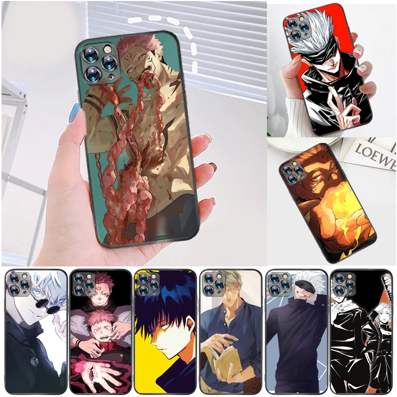 

Jujutsu Kaisen Yuji Itadori Satoru Gojo Sukuna Fushiguro Megumi Phone Case For iPhone 6 6S 6Plus 7 8 Plus Back Cover Cases