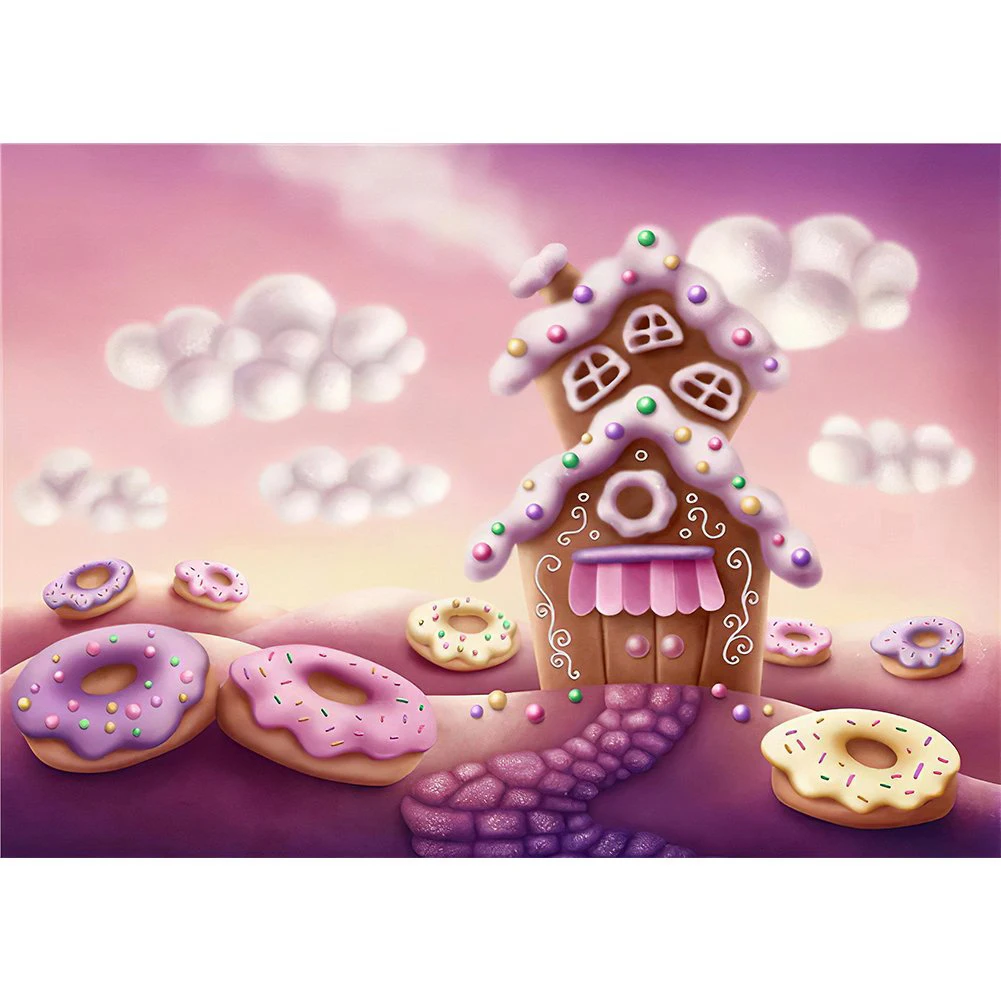 

5d DIY пончик торт дом алмазная живопись полная квадратная/круглая вышивка крестиком Мозаика рукоделие домашний декор наклейка подарок