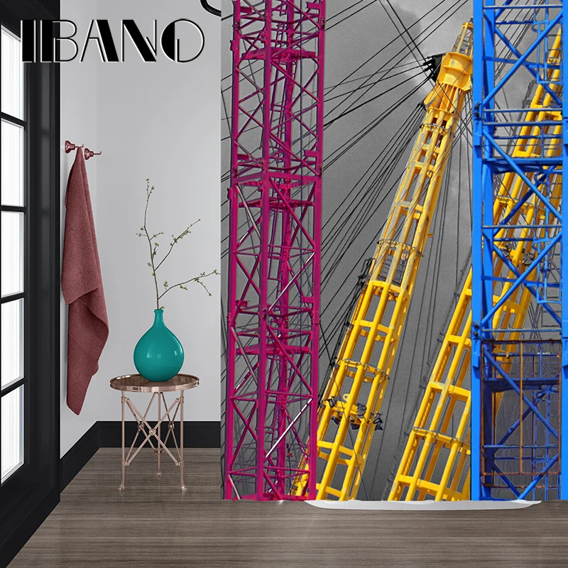 

IBANO Colorful Bridge Design Shower Curtain Waterproof Polyester Fabric Bath Curtain For The Bathroom 40x60cm Floor Mat