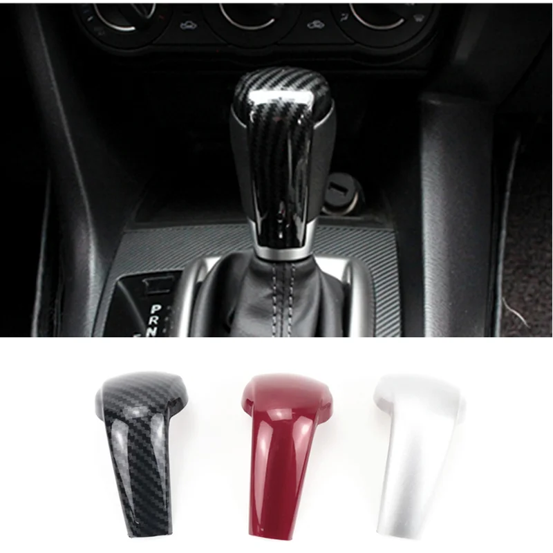 

ABS Carbon Fiber Shift Knob Stick Cover Accessories For Mazda 2 3 Axela 6 Atenza CX-3 CX-5 CX-9 CX3 CX5 CX9 2014 2016 2019 2021