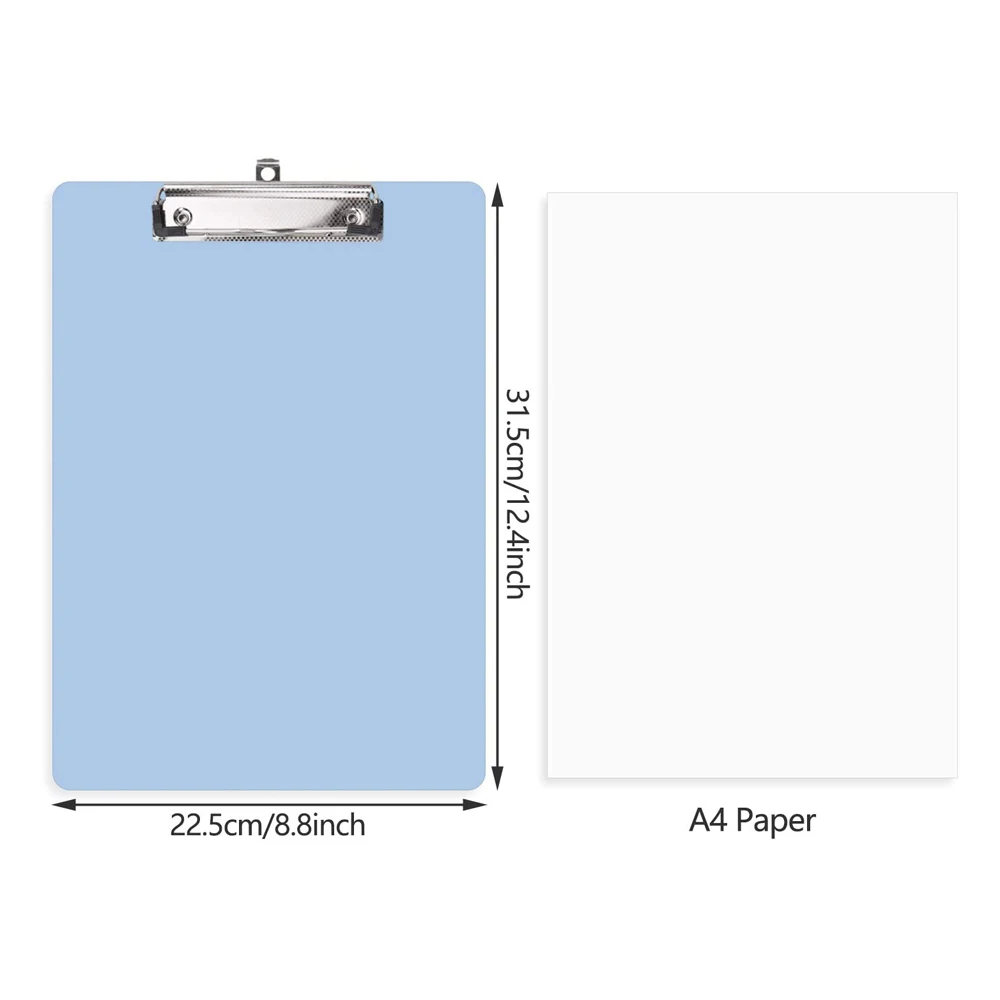

1Pcs A4 Transparent Clipboard Writing Pad File Folders Document Clips Letter Size Sketch Drawing Board School Office Stationery