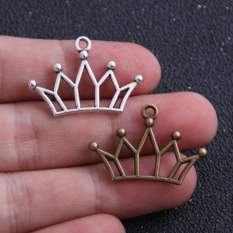 Очаровательная полая Корона из цинкового сплава для ожерелья браслета фурнитура