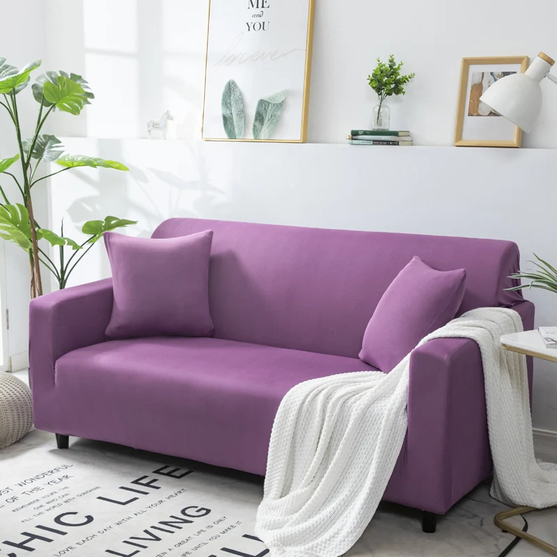 

Elastic Plain Solid Sofa Cover Stretch Tight Wrap All-inclusive Sofa Cover for Living Room funda sofa Couch Cover 1/2/3/4 Seater