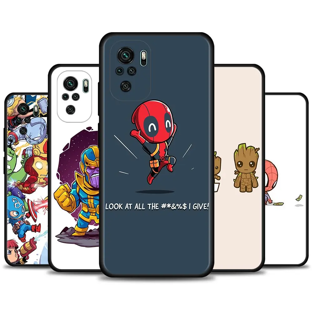 

Phone Case For Xiaomi Redmi Note 9 8 10 Pro 9T 9S 8T 7 10pro Max Coque for redmi 9 9C 9A 9T 8 8A 7 7A Cover Cute Marvel