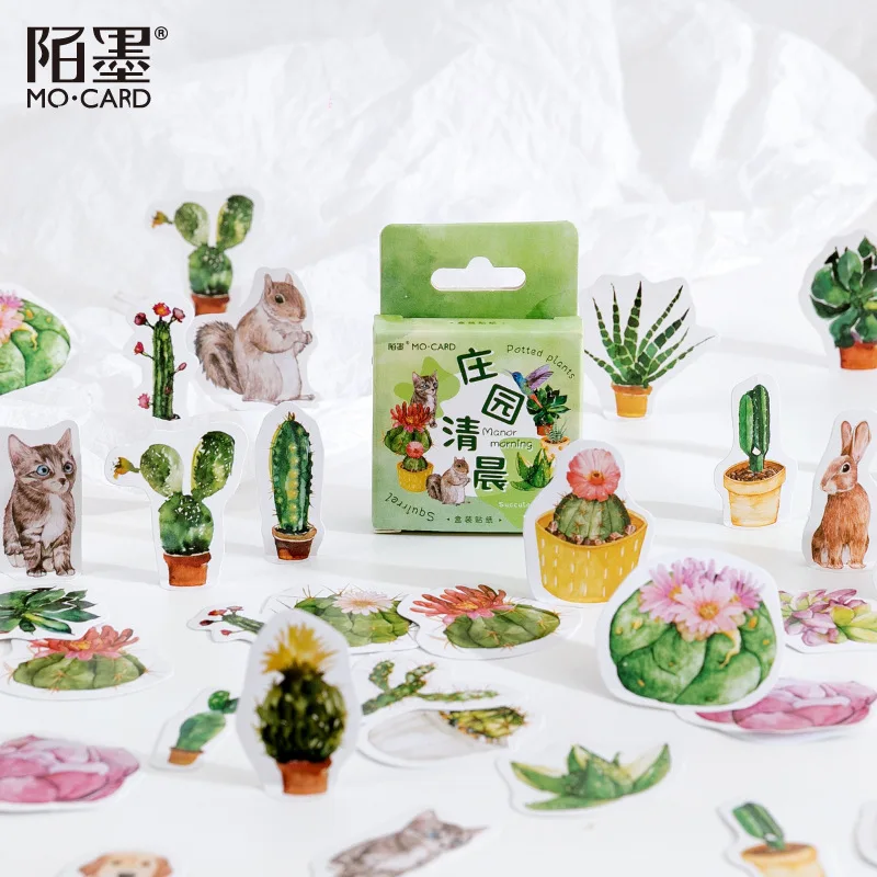 

46pcs/1pack Kawaii Stationery Stickers Manor Early Morning Series Planner Decorative Mobile Stickers Scrapbooking DIY Craft