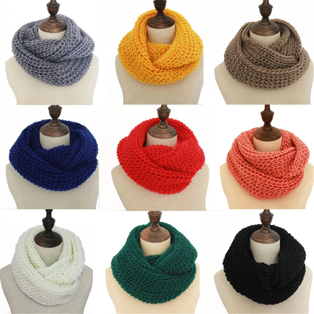 

Wool Knitted Bib Pullover Scarf Autumn and Winter Solid Color Men and Women Candy Color Lovers Warm and Fashionable Wild Long