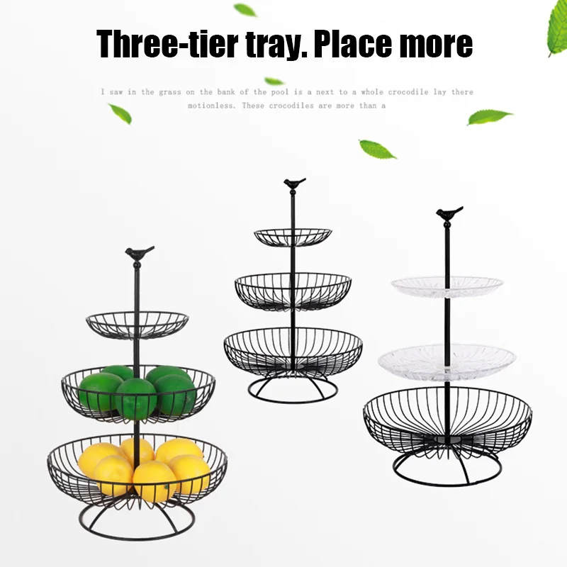 Скандинавский стиль Железный художественный фруктовый домашнее хранилище