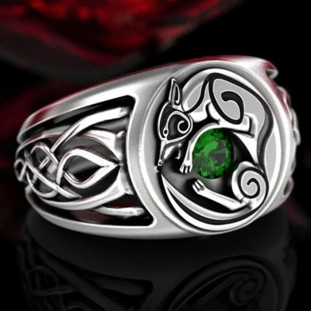 Кольцо с волком для мужчин модное винтажное ювелирное изделие животными