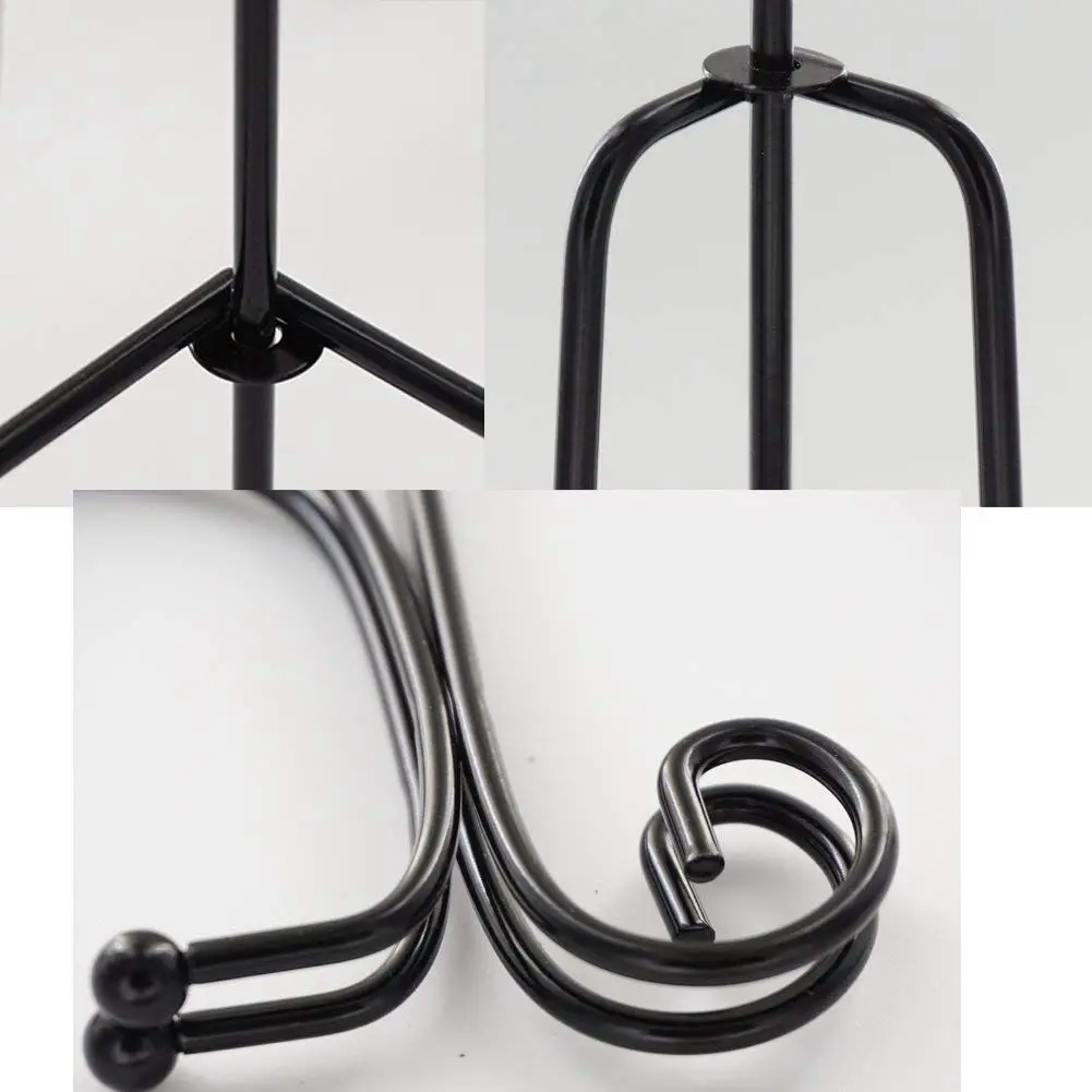 (4 упак.) 7 дюймовый Железный дисплей черный железный мольберт пластина фото