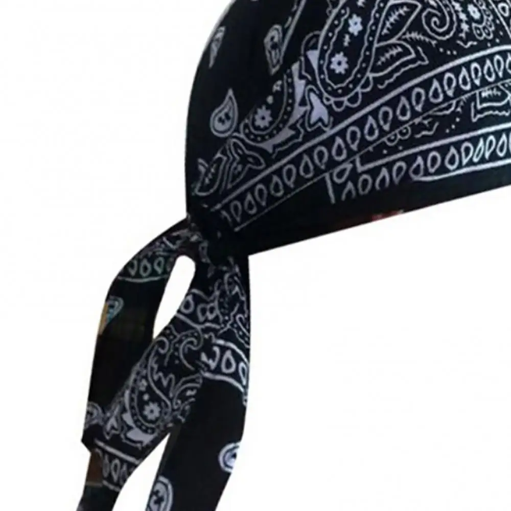

Adult Men Paisley Print Motorcycle Wrap Biker Hat Bandana Headscarf Skull Cap