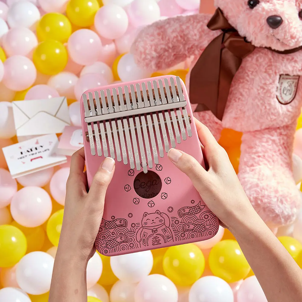 1 комплект 17 клавиш калимба музыкальный инструмент красное дерево Пальчиковое