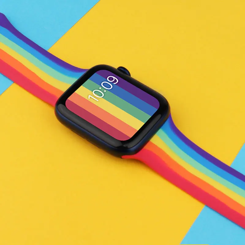 

Breathable Strap For Apple Watch Band 44mm 40mm 38mm 42 mm Smartwatch Accessories Silicone Belt Bracelet For Iwatch 3 4 5 6 Se
