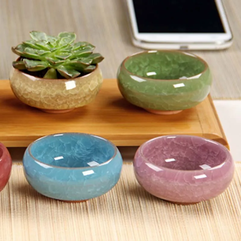 Мини суккулент Горшечное растение цветок керамические цветочные горшки для