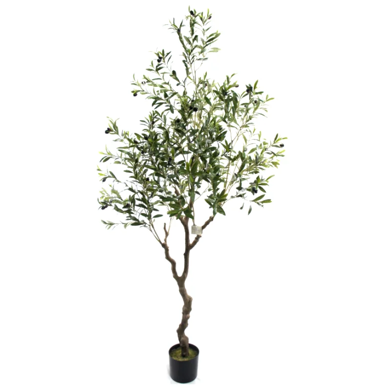 

210CM artificial faux potted tree plastic olive faux trees indoor for home garden outdoor decor