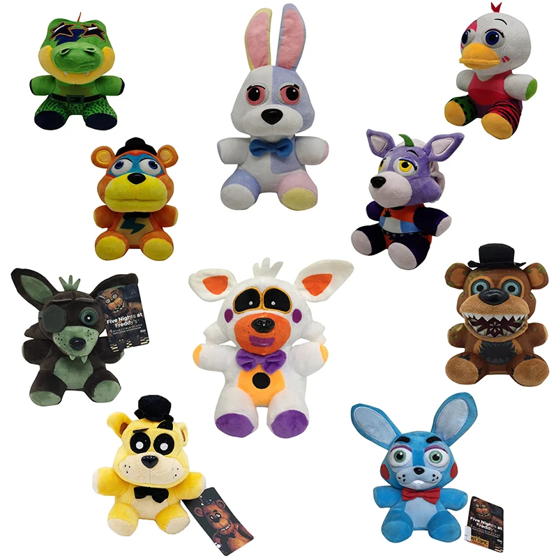 

New Arrival Five Nights At Freddy's 4 FNAF Plush Toys 18cm Freddy Bear Foxy Chica Bonnie Plush Stuffed Toys Doll for Kids Gifts