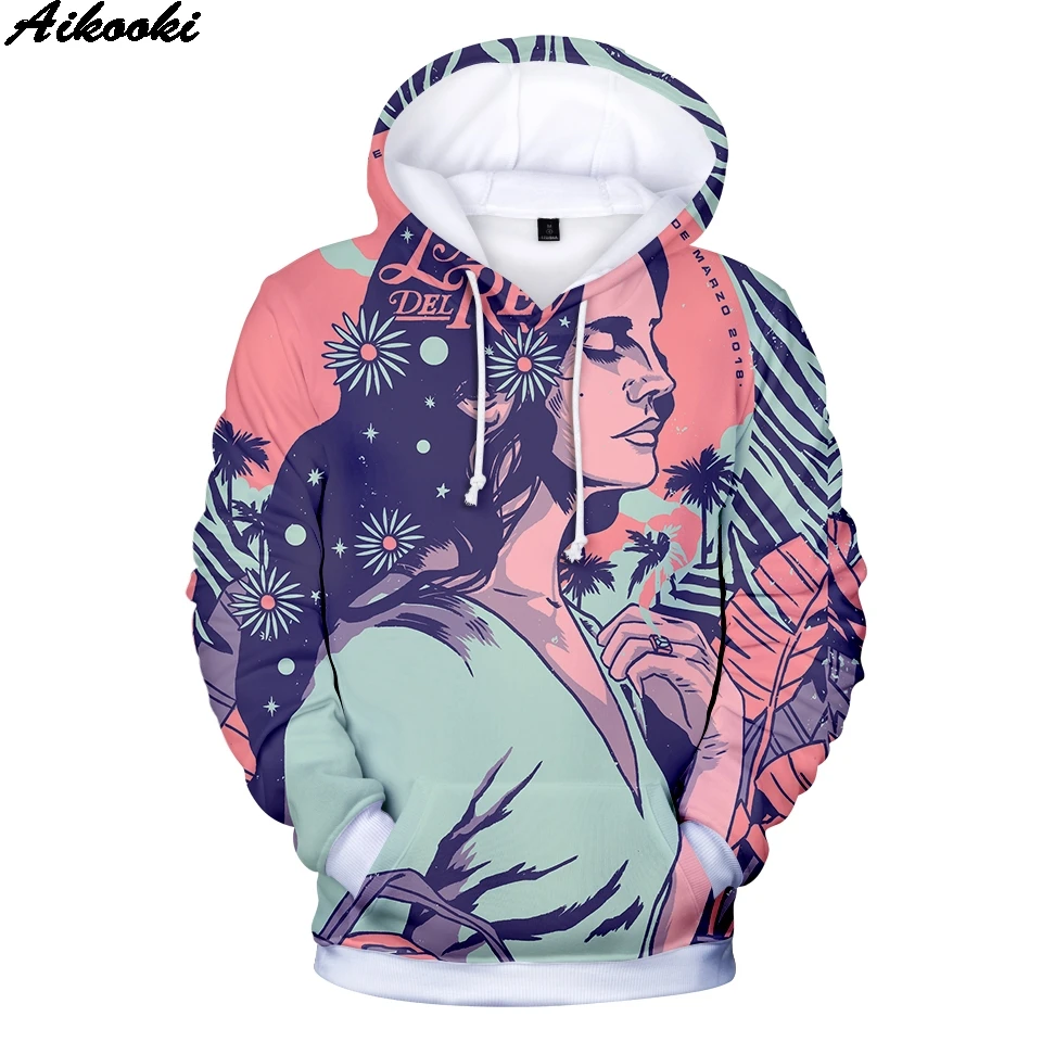 Лана Дель Рей с надписью &quot3D толстовки для мужчин женщин Aikooki горячая Распродажа