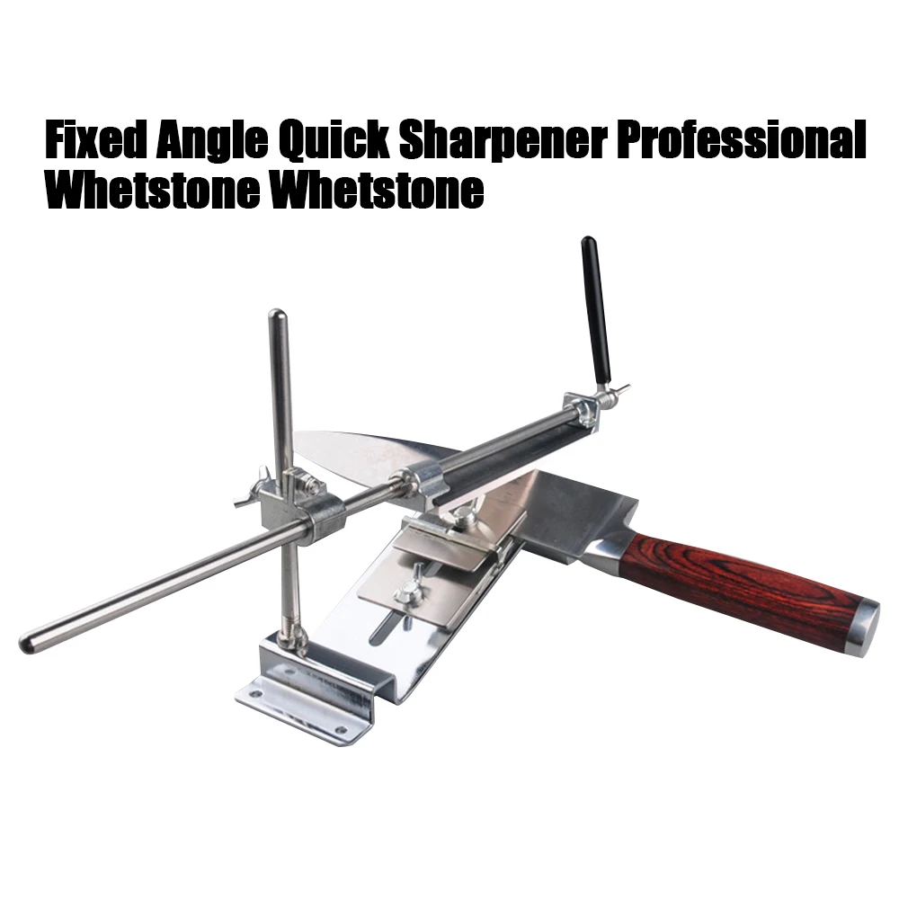 

Professional Stainless Steel Knife Sharpener With 4pcs Sharpening Stone Kitchen Whetstone Flip Constant Angle Sharpening System
