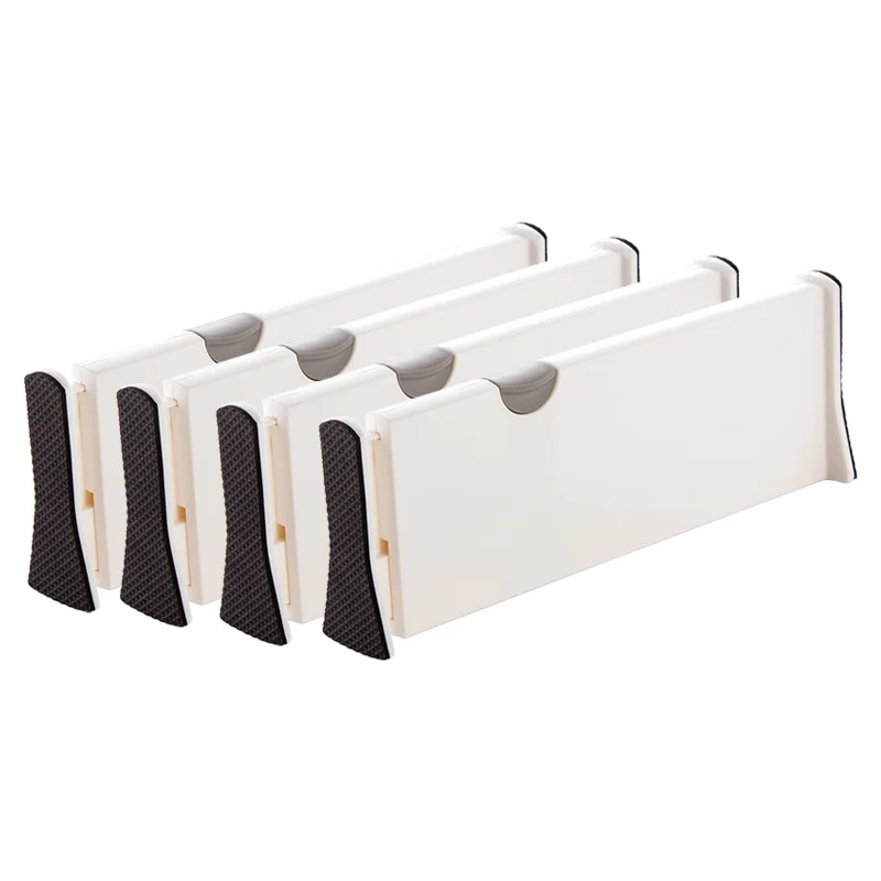 

Drawer Dividers Organizer 5 Pack,Adjustable Separators 4 Inch High Expandable From 11-17 Inch for Bedroom,Bathroom,Closet,Clothi