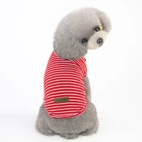 dog clothes for small dogs cute stripe printed summer pets t shirt puppy dog clothes pet cat vest cotton pug apparel costumes